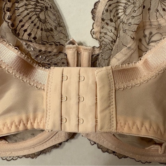 Fit Fully Yours Womens Nicole see -Thru Lace Bra Cloud Pink Size 36G - Picture 10 of 16